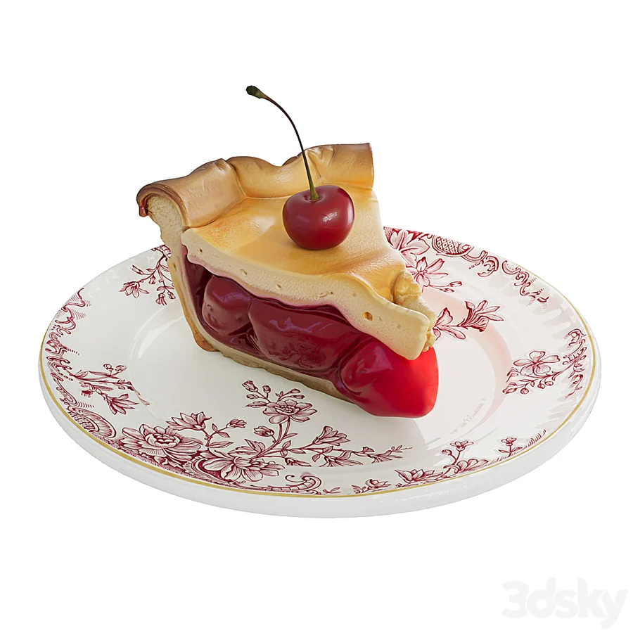Cheesecake slice: 3D model