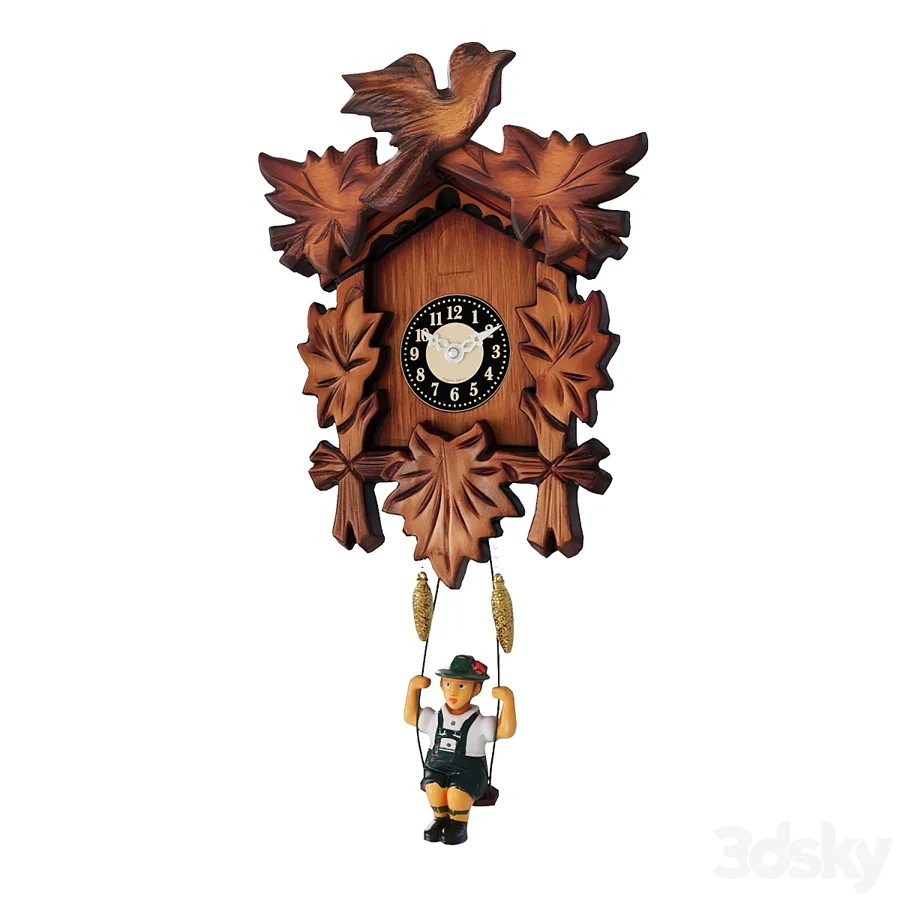 German cuckoo clock: 3D model