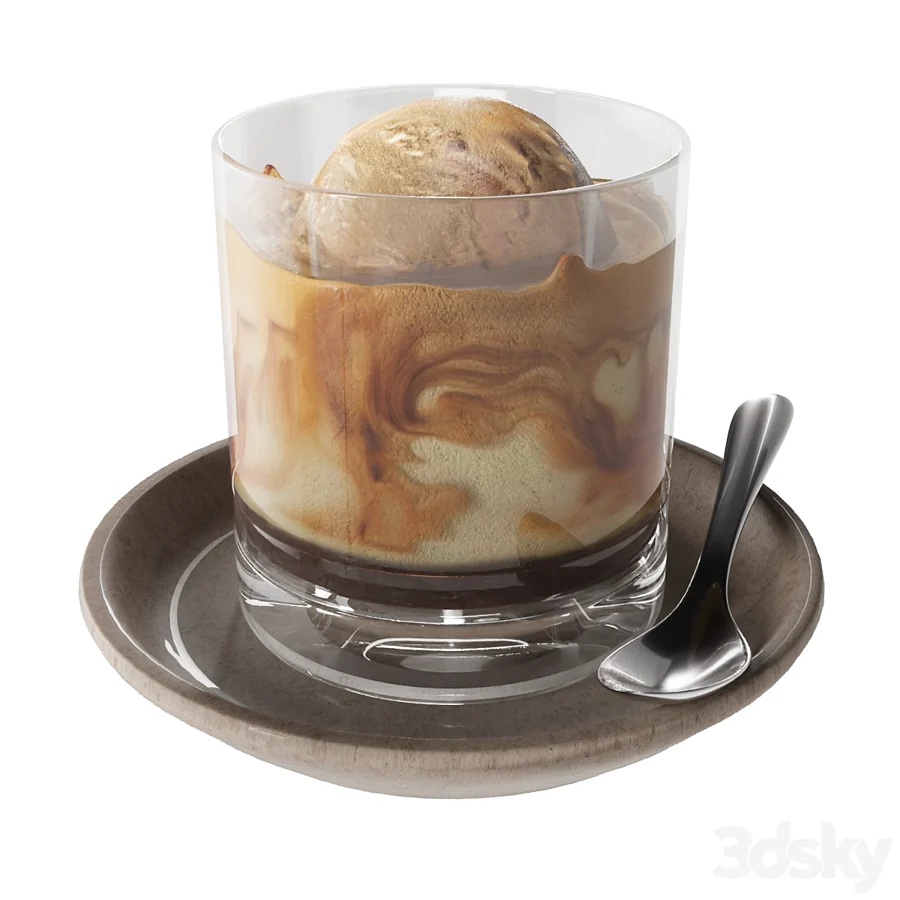 Espresso affogato: 3D model