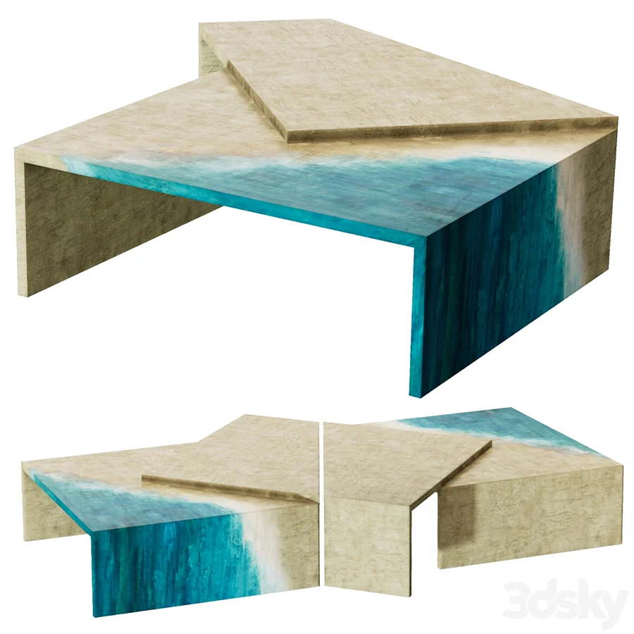 Norigami coffee table, Armani/Casa: 3D model