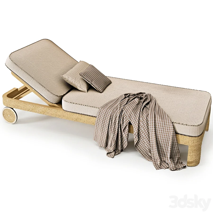 TIMOTHY outdoor sunbed, Armani/Casa: 3D model