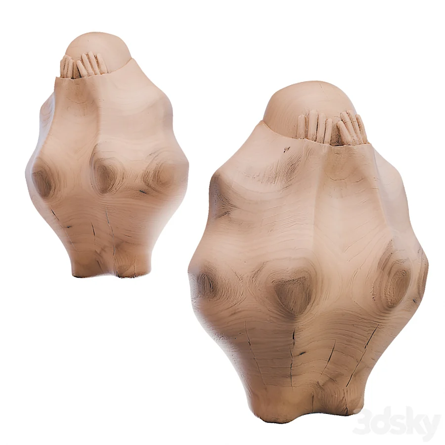 Wood sculpture DF-01: 3D model